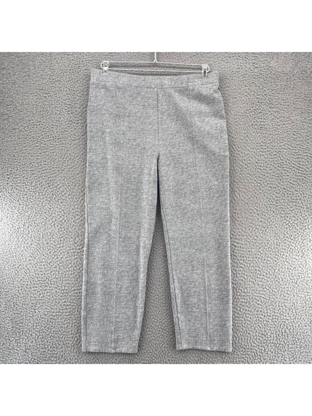 Lysse Pants Mens Large Gray Leggings Stretch Knit Pull On Cropped Capri Casual